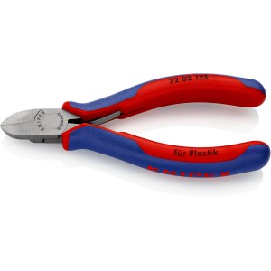 Кусачки бокові (бокорізи) для пластмаси, 125мм KNIPEX 72 02 125, фосфатовані