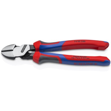 Кусачки бокові (бокорізи) особливої потужності O4,2мм, 200мм KNIPEX 74 02 200, фосфатовані