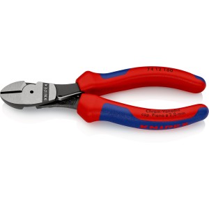 Кусачки бокові (бокорізи) особливої потужності O3,4мм, 160мм KNIPEX 74 12 160, фосфатовані