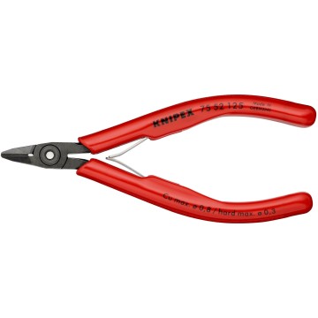 Кусачки бокові (бокорізи) для електроніки, діаметр 0,8мм, 125мм KNIPEX 75 52 125, фосфатовані