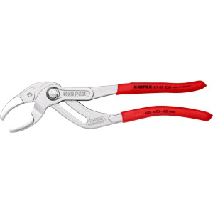 Кліщі трубні сантехнічні переставні, діаметр 80мм KNIPEX 81 03 250 SB, хромовані
