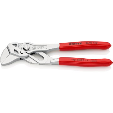 Кліщі переставні-гайковий ключ, діаметр 27мм KNIPEX 86 03 150 SB, хромовані