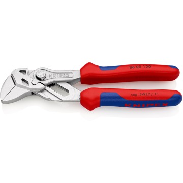 Кліщі переставні-гайковий ключ, діаметр 27мм KNIPEX 86 05 150 SB, хромовані