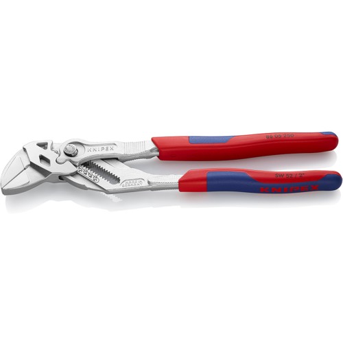 Кліщі переставні-гайковий ключ, діаметр 46мм KNIPEX 86 05 250 SB, хромовані