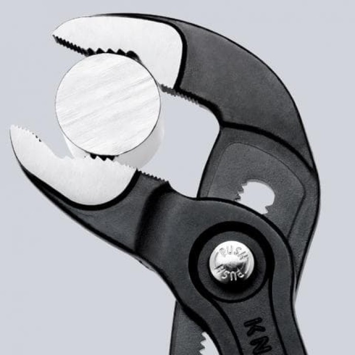 Кліщі сантехнічні переставні високотехнологічні, діаметр 42мм Cobra KNIPEX 87 01 180 SB, фосфатовані Кліщі сантехнічні переставні високотехнологічні, діаметр 42мм Cobra KNIPEX 87 01 180 SB, фосфатовані