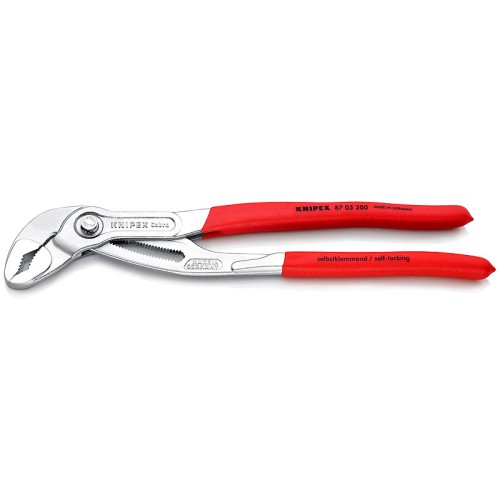 Високотехнологічні сантехнічні кліщі Cobra, хромовані KNIPEX 87 03 300 SB