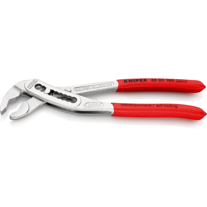 Кліщі сантехнічні переставні силові, діаметр 42мм Aligator KNIPEX 88 03 180, хромовані Кліщі сантехнічні переставні силові, діаметр 42мм Aligator KNIPEX 88 03 180, хромовані