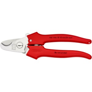 Ножиці для різання кабелів, діаметр 10мм / 24мм², 165мм KNIPEX 95 05 165, хромовані