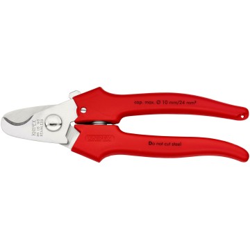 Ножиці для різання кабелів, діаметр 10мм / 24мм², 165мм KNIPEX 95 05 165, хромовані