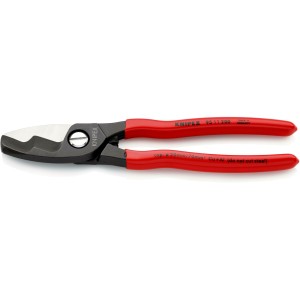 Ножиці для різання кабелів, діаметр 20мм / 70мм², 200мм KNIPEX 95 11 200 SB, фосфатовані