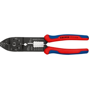 Кліщі для опресування, різання та зачистки 230мм KNIPEX 97 21 215 B SB, фосфатовані