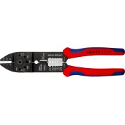 Кліщі для опресування, різання та зачистки 230мм KNIPEX 97 21 215 SB, фосфатовані