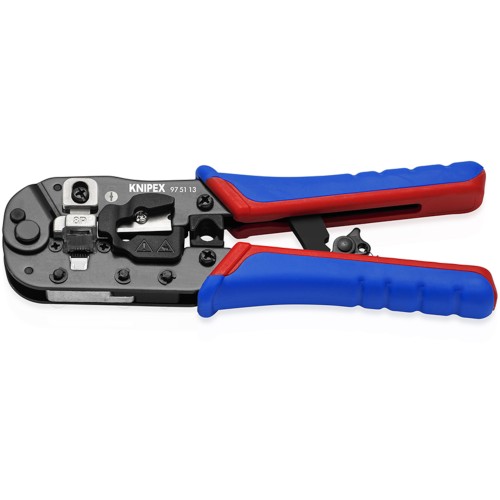 Інструмент для опресування для штекерів Western RJ45 KNIPEX 97 50 01 SB