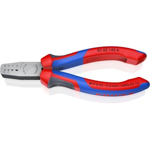 Інструмент для обтиску контактних гільз 0,25-16,0мм.кв.,145мм KNIPEX 97 62 145 А SB, фосфатований
