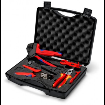 Валіза інструментальна для фотогальваніки KNIPEX, 97 91 04 V01, для сонячного роз'єму MC4 (багатоконтактний), укомплектована