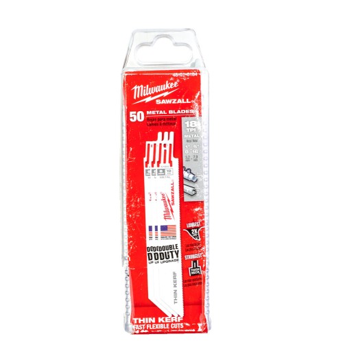 Полотно для шабельних пил THIN KERF MILWAUKEE, 150х1,4мм, (50шт), (метал)