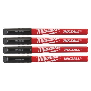 Набір маркерів INKZALL Fine Tip MILWAUKEE, супертонких чорних, (4шт)