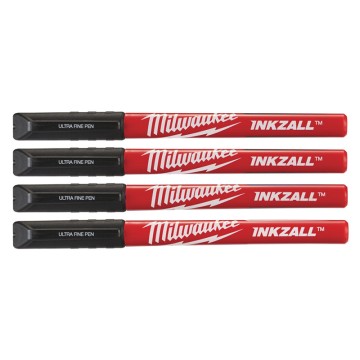 Набір маркерів INKZALL Fine Tip MILWAUKEE, супертонких чорних, (4шт)