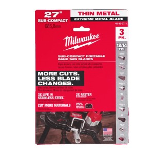Полотно для стрічкових пил Bi-Metal PREMIUM MILWAUKEE, 687,57х2,1/1,8мм, (4-8мм товщина стінки), (3шт)