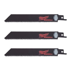 Полотно для шабельних пил Carbide Grit MILWAUKEE, 150мм, (3шт) (чавун, абразивні матеріали, фіберглас)