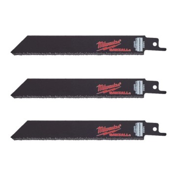 Полотно для шабельних пил Carbide Grit MILWAUKEE, 150мм, (3шт) (чавун, абразивні матеріали, фіберглас)