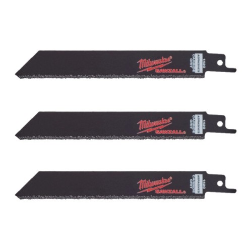 Полотно для шабельних пил Carbide Grit MILWAUKEE, 150мм, (3шт) (чавун, абразивні матеріали, фіберглас)
