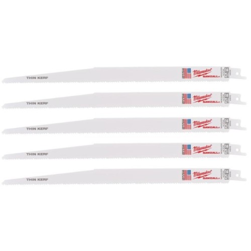 Полотно для шабельних пил THIN KERF MILWAUKEE, 300х3,1/2,1мм, (5шт), (универсальні)