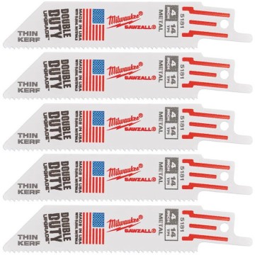Полотно для шабельних пил THIN KERF MILWAUKEE, 100х1,8мм, (5шт), (метал)