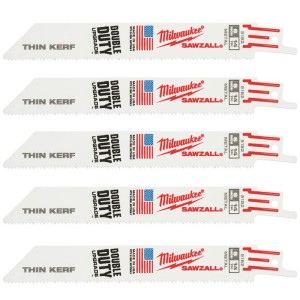 Полотно для шабельних пил THIN KERF MILWAUKEE, 150х1,8мм, (5шт), (метал)