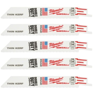 Полотно для шабельних пил THIN KERF MILWAUKEE, 150х1,8мм, (5шт), (метал)