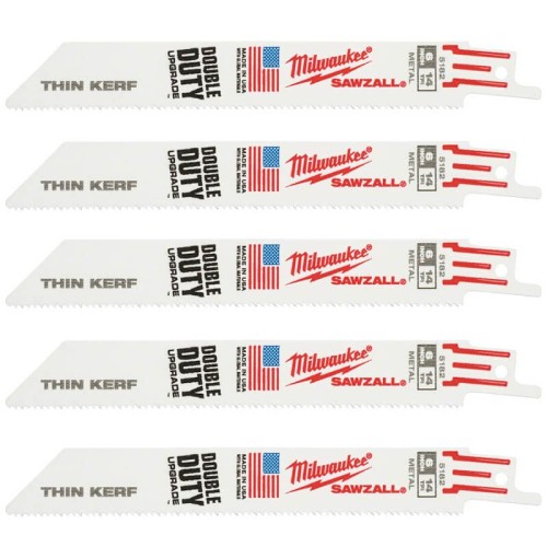 Полотно для шабельних пил THIN KERF MILWAUKEE, 150х1,8мм, (5шт), (метал)