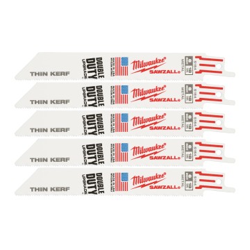 Полотно для шабельних пил THIN KERF MILWAUKEE, 150х1,4мм, (5шт), (метал)
