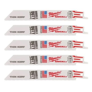 Полотно для шабельних пил THIN KERF MILWAUKEE, 150х1,0мм, (5шт), (метал)