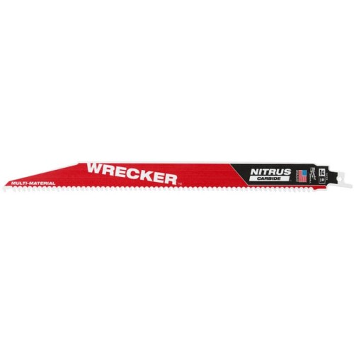 Полотно для шабельних пил WRECKER CARBIDE NITRUS MILWAUKEE, 300х4,2мм, (мультіматеріал)