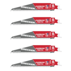Полотно для шабельних пил WRECKER CARBIDE MILWAUKEE, 150х4,2мм, (5шт), (мультіматеріал)