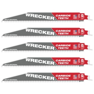 Полотно для шабельних пил WRECKER CARBIDE MILWAUKEE, 230х4,2мм, (5шт), (мультіматеріал)
