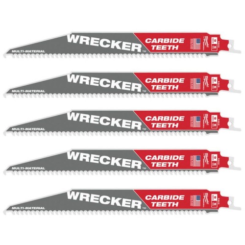 Полотно для шабельних пил WRECKER CARBIDE MILWAUKEE, 230х4,2мм, (5шт), (мультіматеріал)