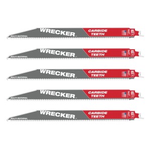 Полотно для шабельних пил WRECKER CARBIDE MILWAUKEE, 300х4,2мм, (5шт), (мультіматеріал)