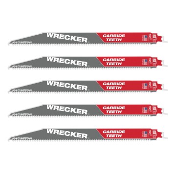 Полотно для шабельних пил WRECKER CARBIDE MILWAUKEE, 300х4,2мм, (5шт), (мультіматеріал)