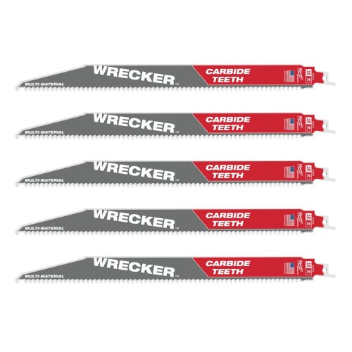 Полотно для шабельних пил WRECKER CARBIDE MILWAUKEE, 300х4,2мм, (5шт), (мультіматеріал)