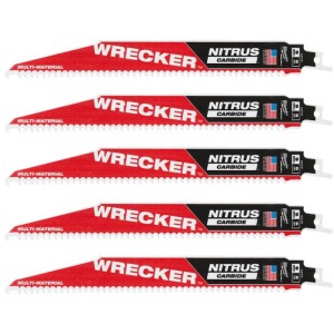Полотно для шабельних пил WRECKER CARBIDE NITRUS MILWAUKEE, 300х4,2мм, (5шт), (мультіматеріал)