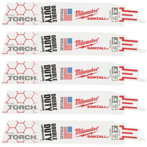 Полотно для шабельних пил TORCH MILWAUKEE, 150х2,5мм, (5шт), (метал)
