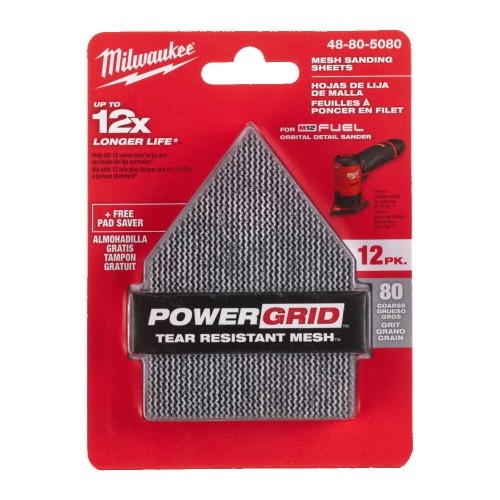 Сітка шліфувальна PG Mesh HL MILWAUKEE, 67х92мм, зерно 120, (13шт) (для M12 FDSS)  (заміна на 4932501319)