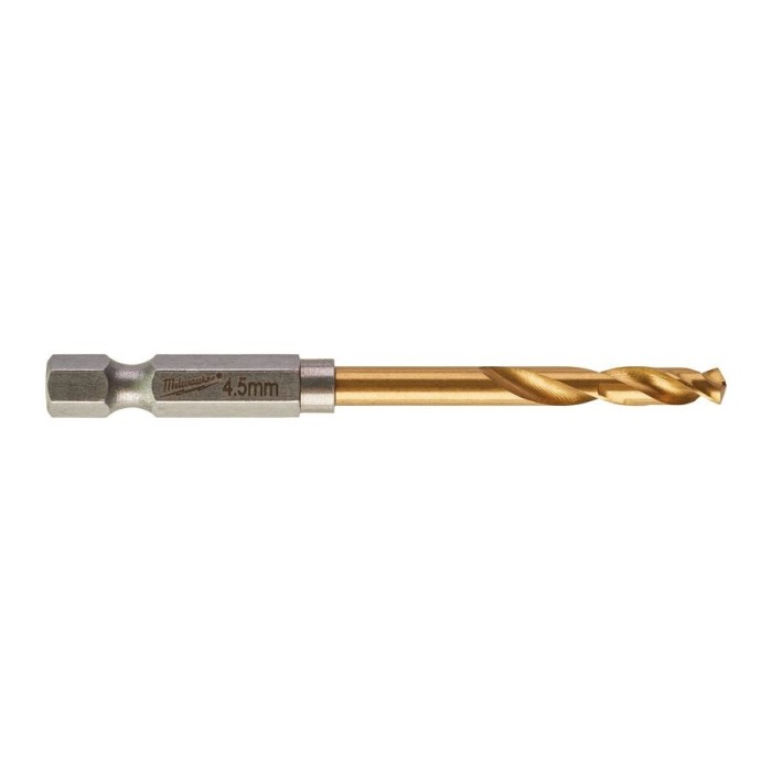 Свердло по металу RedHEX SHOCKWAVE HSS-TiN MILWAUKEE, діаметр 4,5х76х29мм Свердло по металу RedHEX SHOCKWAVE HSS-TiN MILWAUKEE, діаметр 4,5х76х29мм