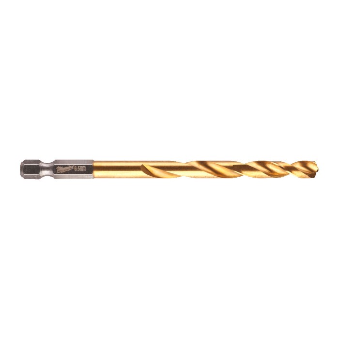 Свердло по металу RedHEX SHOCKWAVE HSS-TiN MILWAUKEE, діаметр 6,5х107х64мм Свердло по металу RedHEX SHOCKWAVE HSS-TiN MILWAUKEE, діаметр 6,5х107х64мм