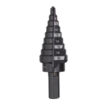 Свердло ступінчасте Step Drill MILWAUKEE, діаметр 4-20мм з кроком 2мм
