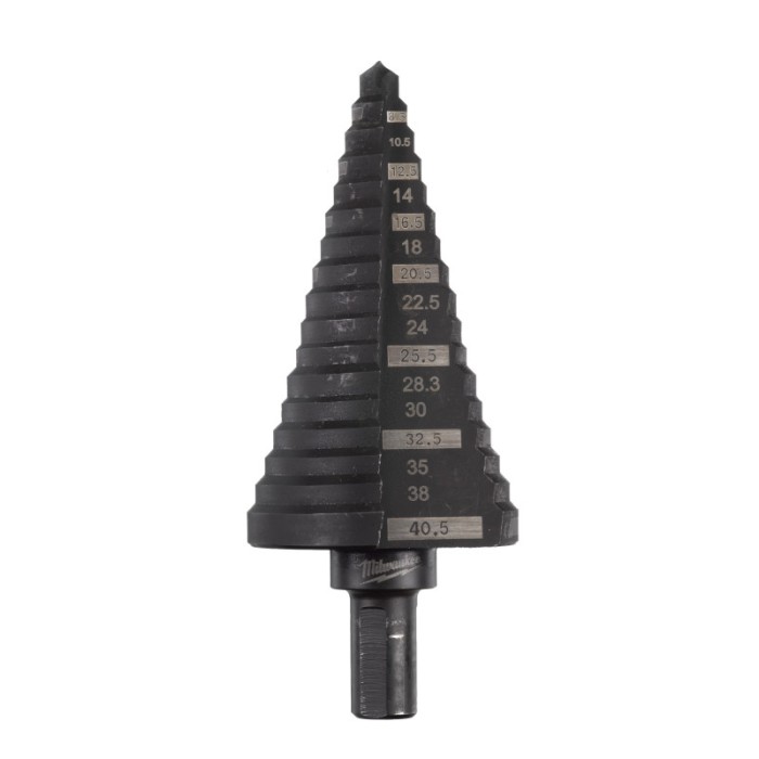 Свердло ступінчасте Step Drill MILWAUKEE, для електриків PG7-PG21 з кроком 2мм Свердло ступінчасте Step Drill MILWAUKEE, для електриків PG7-PG21 з кроком 2мм
