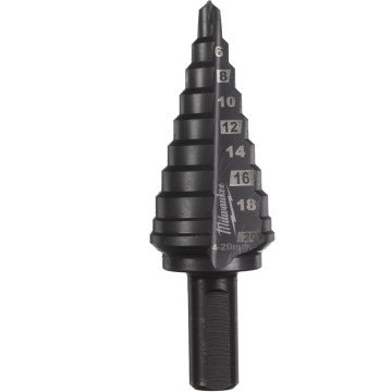 Свердло ступінчасте Step Drill COBALT ALCRN MILWAUKEE, діаметр 4-20мм з кроком 2мм