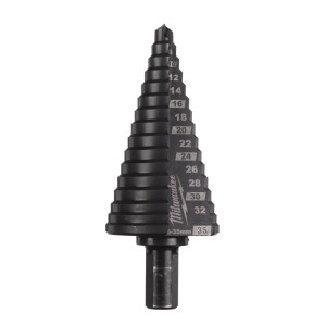 Свердло ступінчасте Step Drill COBALT ALCRN MILWAUKEE, діаметр 6-35мм з кроком 2-3мм