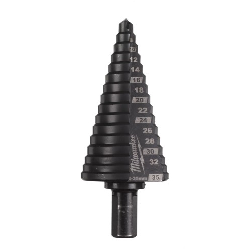 Свердло ступінчасте Step Drill COBALT ALCRN MILWAUKEE, діаметр 6-35мм з кроком 2-3мм